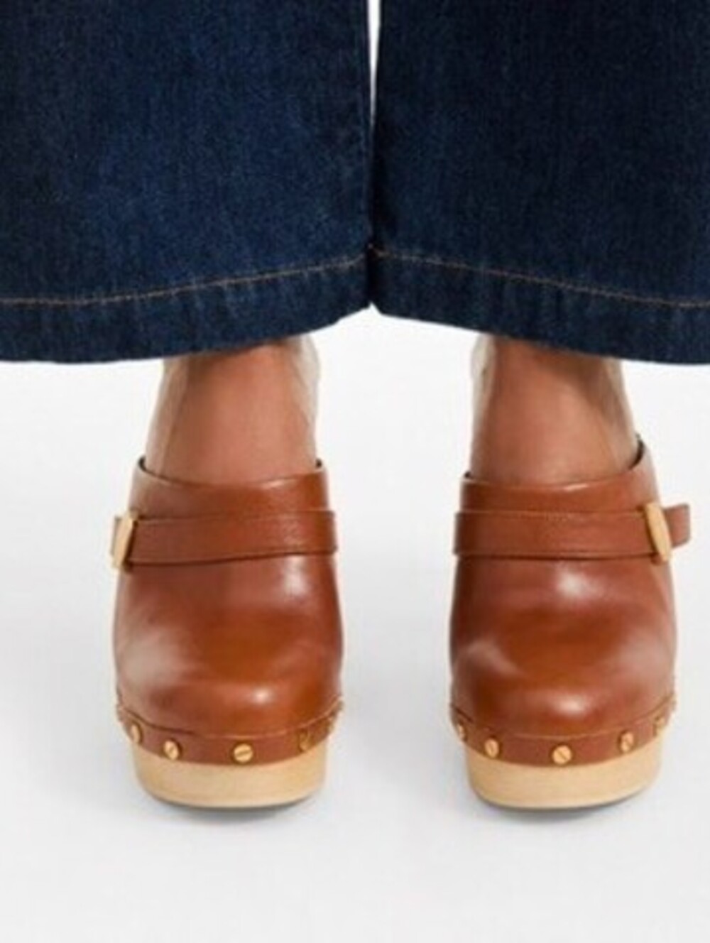 Veronica Beard Hendrix clogs Brown‎ Leather studded Size 6.5